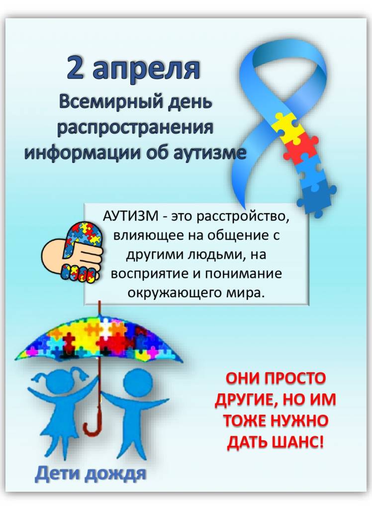 Всемирный день распространения информации о проблеме аутизма. Всемирный день аутизма. Информация об аутизме. Буклет аутизм.